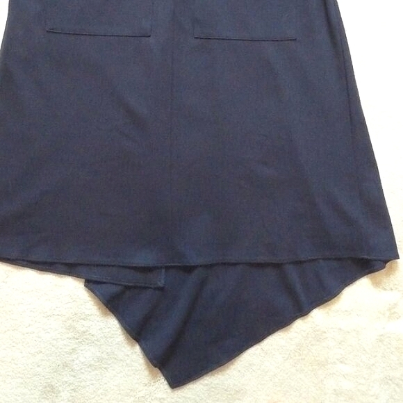 NWT - Tibi Dress Navy in Ponte with faux leather details (fits 6-8) - Picture 7 of 8